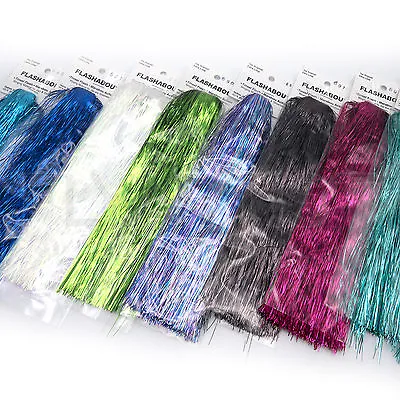 FLASHABOU ORIGINAL - Fly Tying Flash Material Musky Bucktail Skirt Tinsel Hedron • $6.99