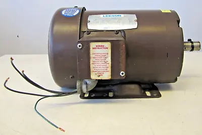 Leeson 1.5 HP Electric Motor 1740 RPM 230/460V F145T 145T • $125