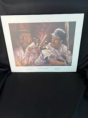 Tony Gwynn Wade Boggs Autographed MLB Batting Champions Lithograph #325/2500 • $200