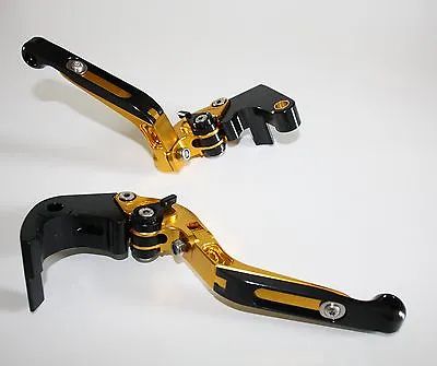 Kawasaki Z650 Z900 Z1000 2017 2019 Gold 2 Folding Brake Clutch Levers • £87.67