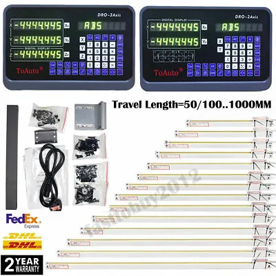 ToAuto Digital Readout DRO Display 5µm Linear Scale Glass Sensor Lathe Mill EDM • $184.14