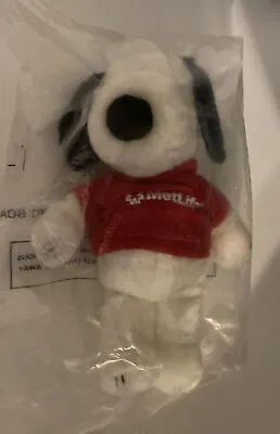 Snoopy Peanuts Dog Plush Toy MetLife Met Life Red Shirt • $14.44