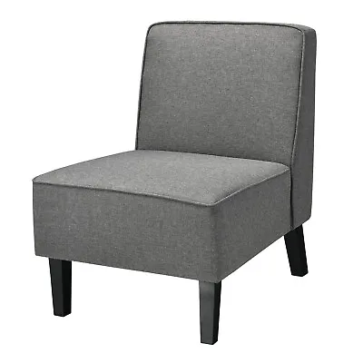 Upholstered Accent Chair Linen Fabric Single Sofa Modern Leisure Armless Chair  • £74.95