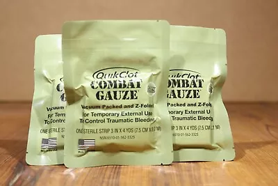 $15.95 • Buy One (1) QuikClot Combat Gauze Vacuum Packed & Z-Folded 3  X 4YD - New Old Stock