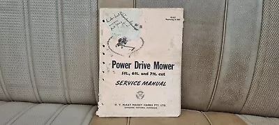 Vintage Tractor Massey Harris Power Drive Mower Service  Workshop Manual Repair • $10