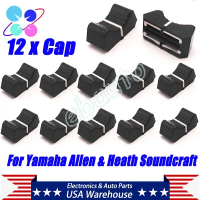 12* Black Straight Slide Fader Knob Cap For Yamaha Allen & Heath Soundcraft New • $14.90