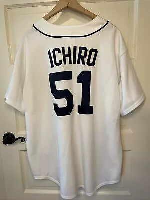 MAJESTIC MLB ICHIRO SUZUKI SEATTLE MARINERS BASEBALL JERSEY Embroidered SZ XL • $49.98