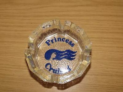 BP172:  Vintage Cruise Ship -Princess Cruises - Thick Glass Ashtray • £5