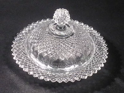 Vintage Miss America Pattern Butter Dish Reproduction Clear • $65