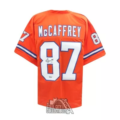 Ed McCaffrey Autographed Denver Custom Orange Football Jersey - BAS • $89.96