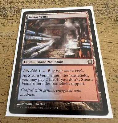 MTG Steam Vents Land Island Mountain Wizards Of The Coast SINGLE Card • $10
