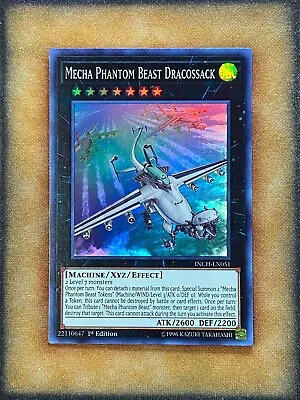 Yugioh Mecha Phantom Beast Dracossack INCH-EN051 Super Rare 1st Ed NM • $1.99