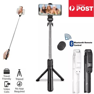 Flexible Tripod Holder Stand Selfie Stick With Bluetooth Remote For Mobile Phone • $19.99