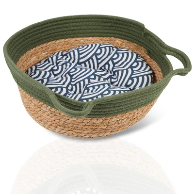 £14.14 • Buy Wicker Cat Bed Cat Beds Indoor Cats Cat Cat Woven Baskets Pet Bed