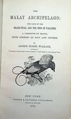 Alfred Russell Wallace / MALAY ARCHIPELAGO The Land Of The Orang-utan 1885 • $312.50