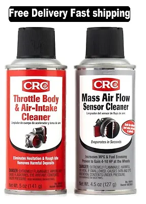 CRC Mass Air Flow & Throttle Body Single-Use Cleaner Twin Pack Kit • $12.99