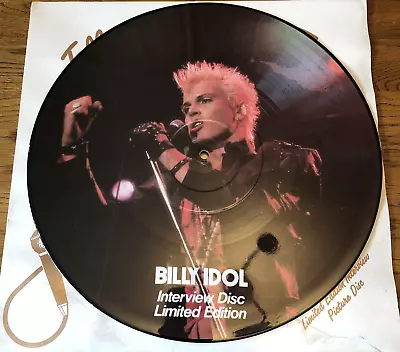 Billy Idol - Interview - Picture Disc - Ex Vinyl. VG Sleeve. • £10.99