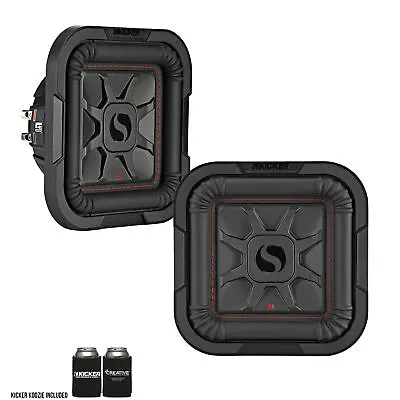 Kicker 46L7T84 Two L7T L7-Thin 8  Subs Dual Voice Coil 4 Ohm 350 Watts Each • $299.92