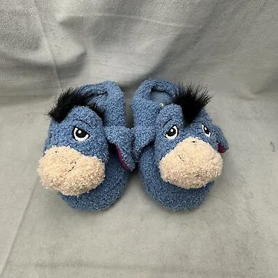 Vintage EEYORE Plush House Slippers Women’s Medium 7/8 Winnie The Pooh 1990s • $29.99