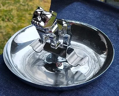 Vintage Mack Truck Bulldog Chrome Cigar Ashtray 7” Truck Hood Ornament • $49.99