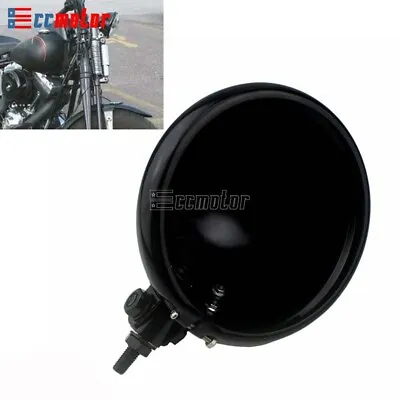 5.75 5 3/4  Black Motorcycle Headlight Housing Bucket Light Cover Fit For Harley • $33.51