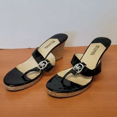 Michael Kors Wedge Sandles Black Sz 10 M • $19.95