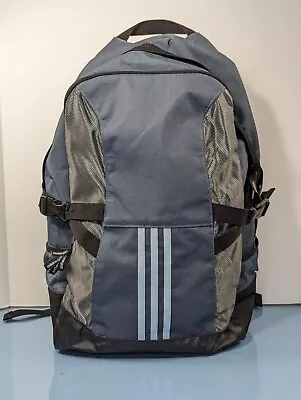 Adidas A300 Tri-Stripe Blue Gray Black Padded Laptop Organizer Bag XL Backpack • $32.29