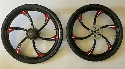 26  Mag Wheel Set F Rotary 7 Speeds Flywheel 6 Spoke Magnesium Rim/Disc Brake • $119
