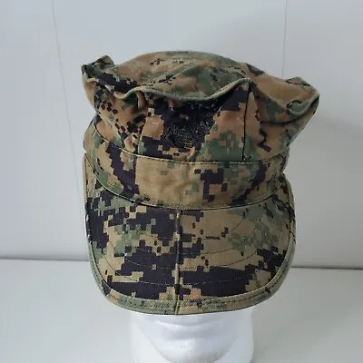 USMC Cover Garrison Marpat Digital Woodland US Marine Corps Hat Cap SMALL • $10.99