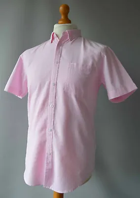Men's Light Pink Merc London Short Sleeved Shirt Size M Medium. • $19.91