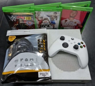 $239 • Buy Microsoft Xbox One S 500Gb Console With Controller Cables With 3x Games