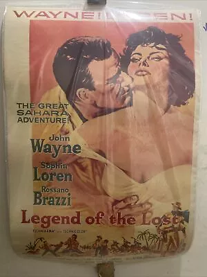 Vintage 1957 JOHN WAYNE Sophia Loren  LEGEND OF THE LOST  Movie Poster 27x18 • $13.59