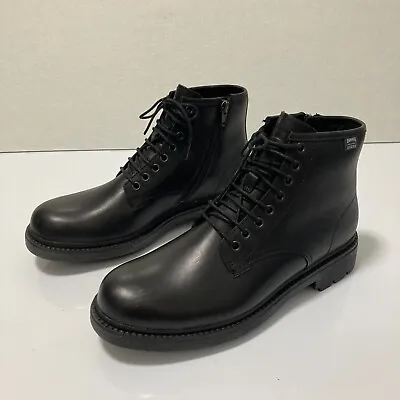 Camper Boots Womens EU 40 AU 9 Black Leather Vibram Lace Up Gore-Tex Shoes • £125.23