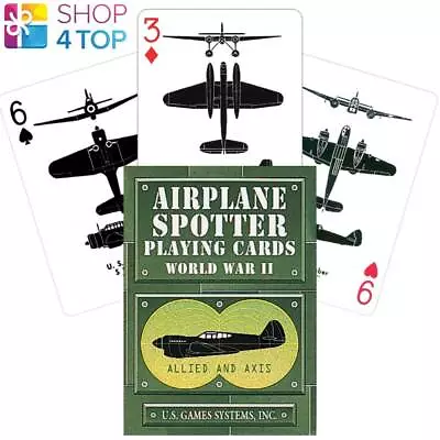 $15.21 • Buy Airplane Spotter World War Ii Playing Cards Deck 52 Cards Us Games Systems New