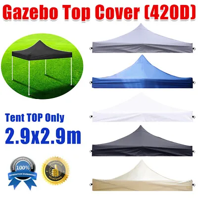 $32.59 • Buy 2.9x2.9m Gazebo Canopy Top Replacement 420D Waterproof Roof Cover Sun Garden