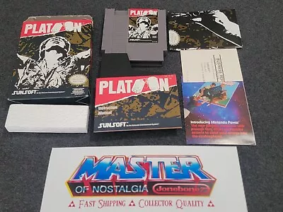 NES Nintendo PLATOON Complete Near Mint CIB Box Game POSTER Reg Card • $64.99