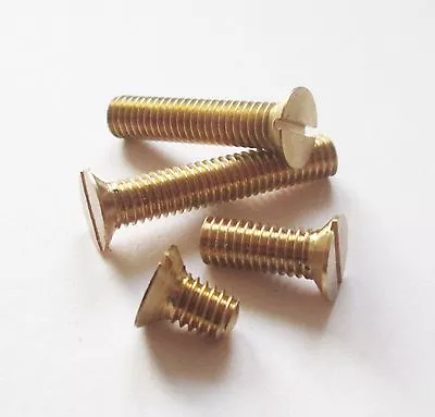 12 BA Brass Countersunk Machine Screws / Bolts (UK Manufacturer) • £7.84