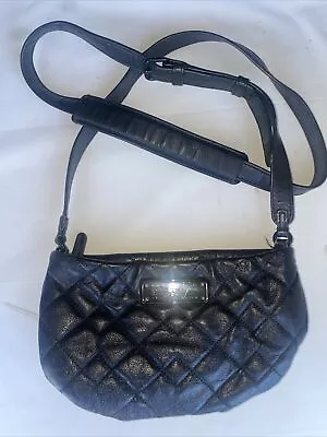 Marc By Marc Jacobs Black Quilted Leather Q Percy Crossbody • $49.99