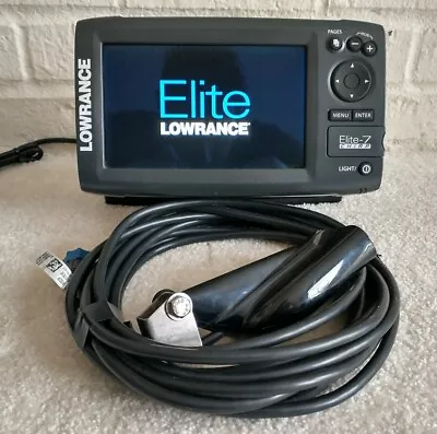 Lowrance Elite 7 HDI CHIRP +Down Image W/ Down Image Transducer • $499