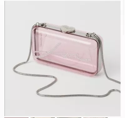 Giambattista Valli X H&M Stylish Clutch Love Bag Sold Out Gorgeous Pink Clear • $19.95