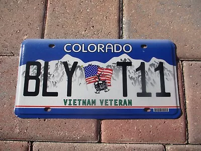 Colorado Vietnam Veteran  License Plate  # BLY  T11 • $30