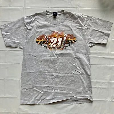 Vintage NASCAR Ricky Rudd #21 Motorcraft Racing T-Shirt Men's L NICE! • $24