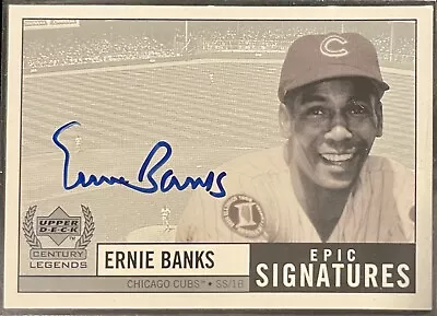 Ernie Banks 1999 Epic Signatures Upper Deck Legends Card • $85