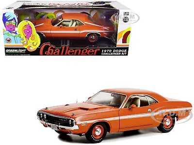 1970 Dodge Challenger R/t Go Mango Orange 1/18 Diecast Model Greenlight 13630 • $73.99