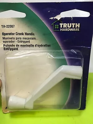 TRUTH HARDWARE ( Prime Line) White Operator Crank Handle - Entrygard TH-22007 • $11.70