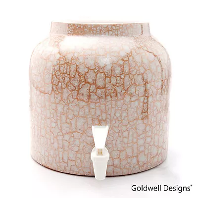 Goldwell Designs Porcelain Water Dispenser Crock - Marble Tile Designs • $59.99