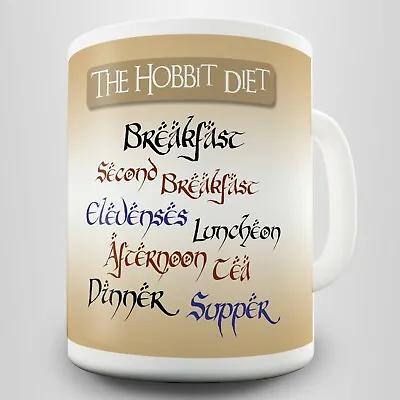 £4.99 • Buy Hobbit Diet Novelty Gift Mug - Inspired By Tolkien's Lord Of The Rings