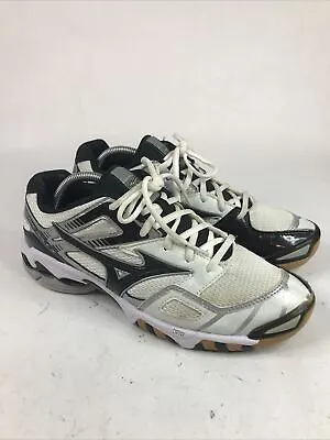 MIZUNO Wave Bolt 3 Women Shoes Size 9 White/Black Athletic Sneaker Volleyball • $14.95