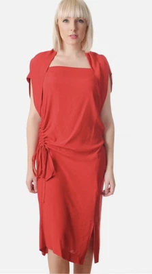 £249.99 • Buy Vivienne Westwood Rouched Cartwheel Dress Red Anglomania 46 UK 14 BNWT
