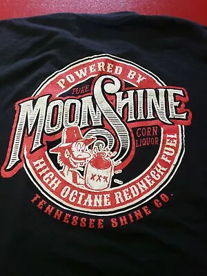 Tennessee Shine Co. T-Shirt Blk L Respect The Shine Corn Liquor Moonshine • $15